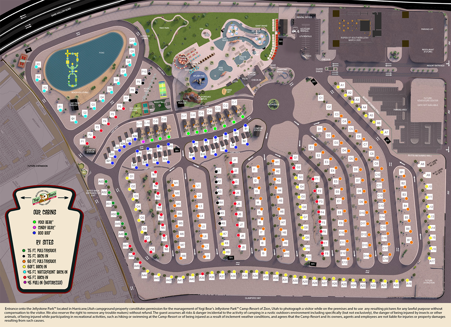 Jellystone Utah Map -July 4-24